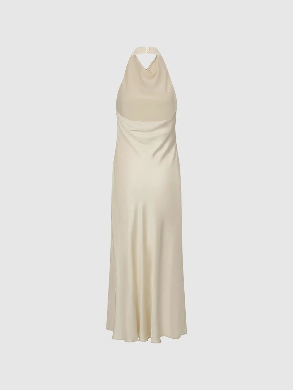Slim Draped Sleeveless Side Slit Maxi Dress
