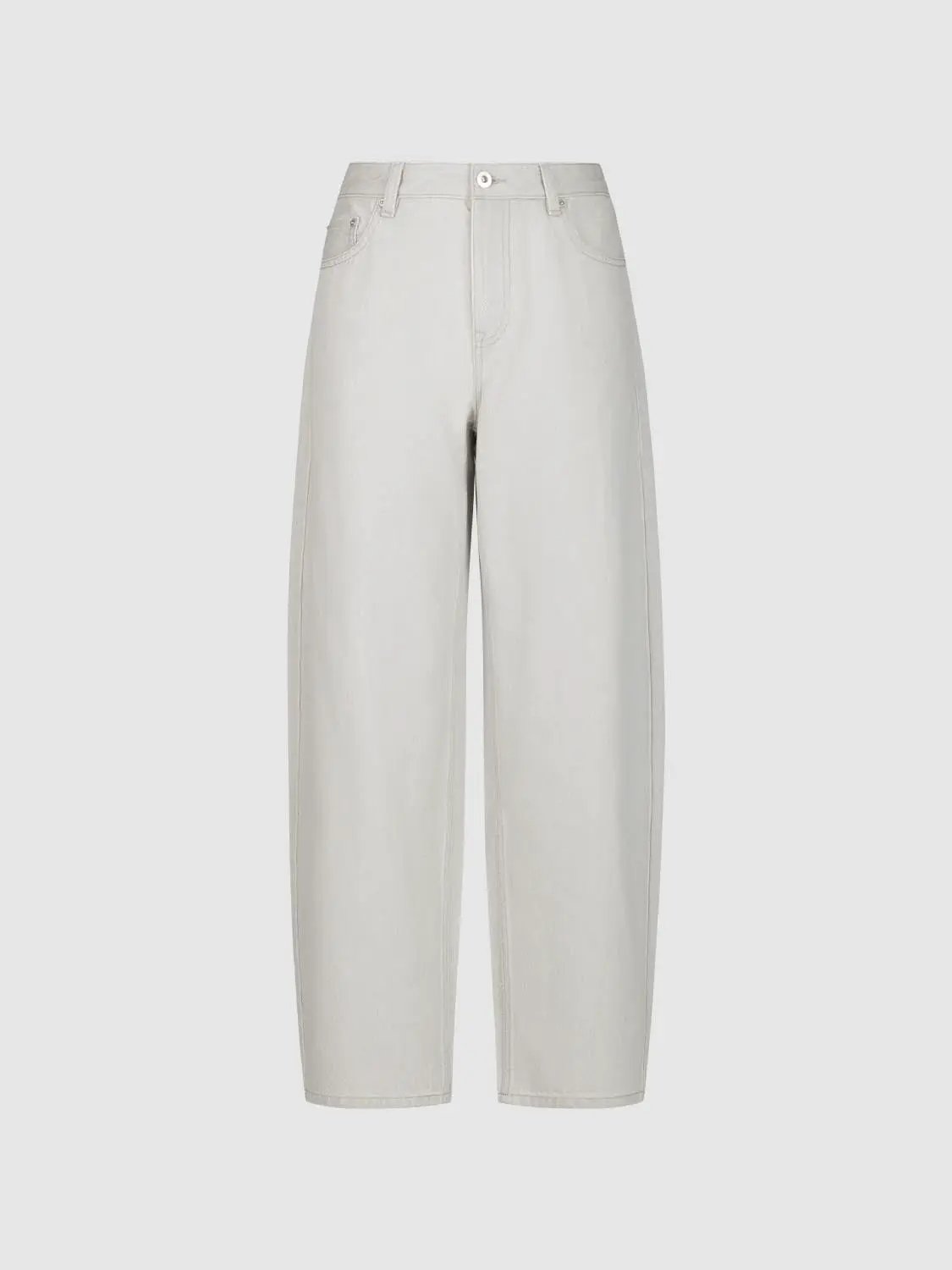 Cotton High-waisted Wide-leg Jeans