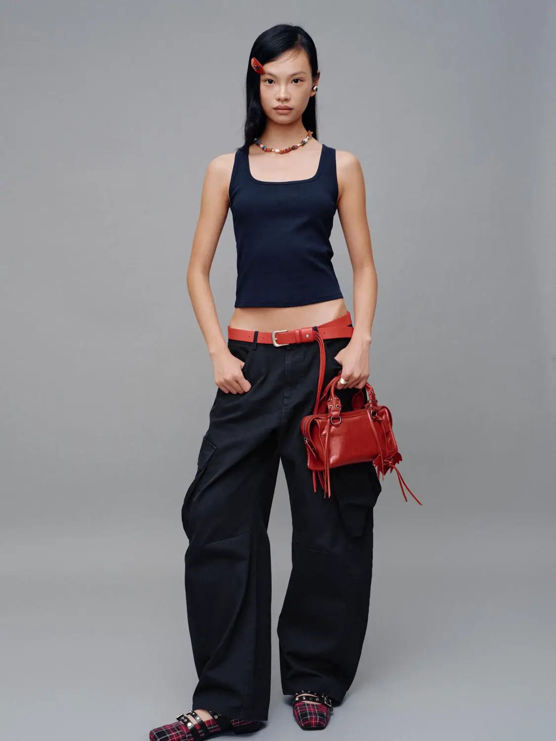 Square Neck Slim Fit Cropped Cotton Layering Tank Top
