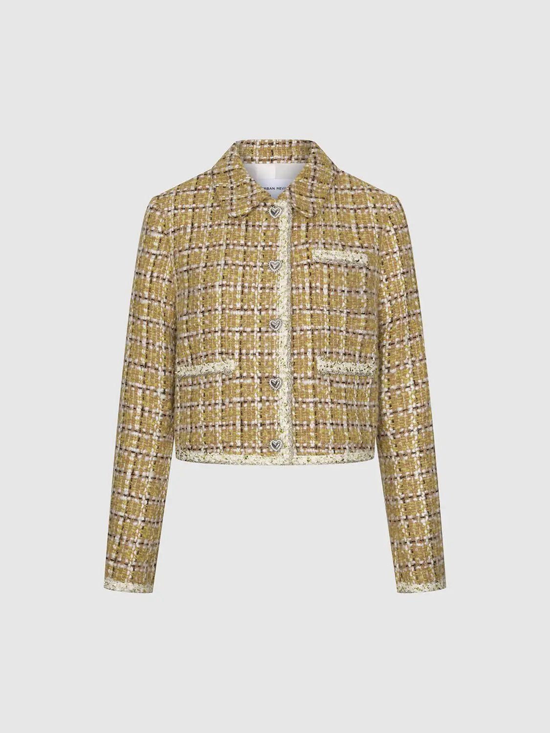 Thick Button Up Tweed Jacket