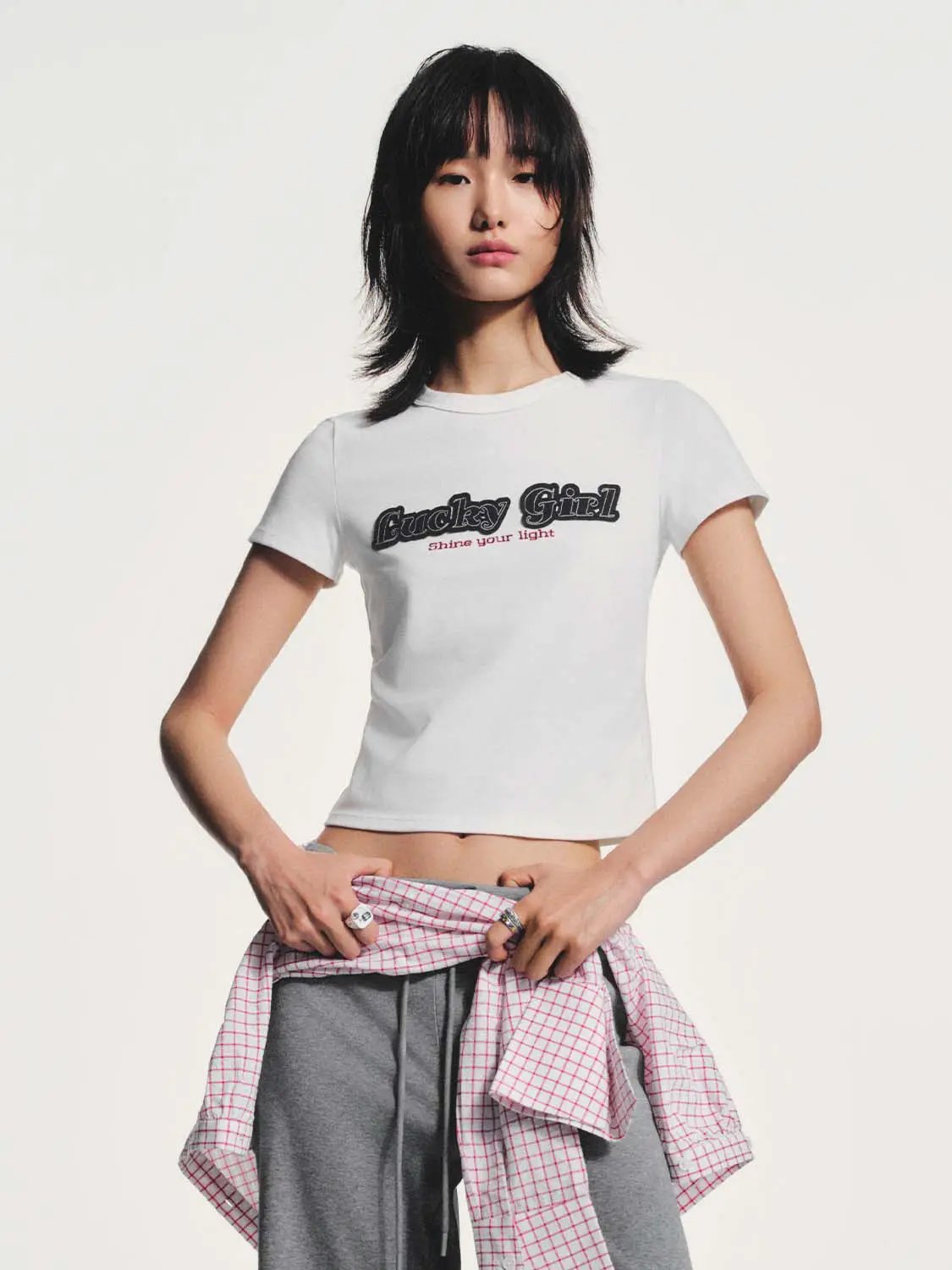 Embroidered Graphic Cotton Elastane Blend T-Shirt