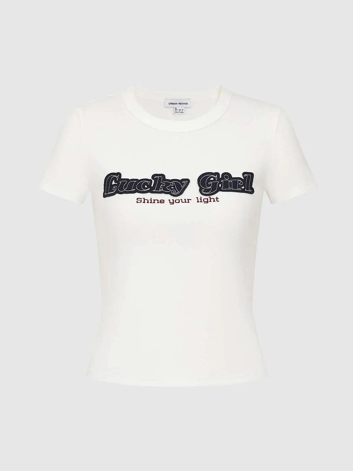 Embroidered Graphic Cotton Elastane Blend T-Shirt