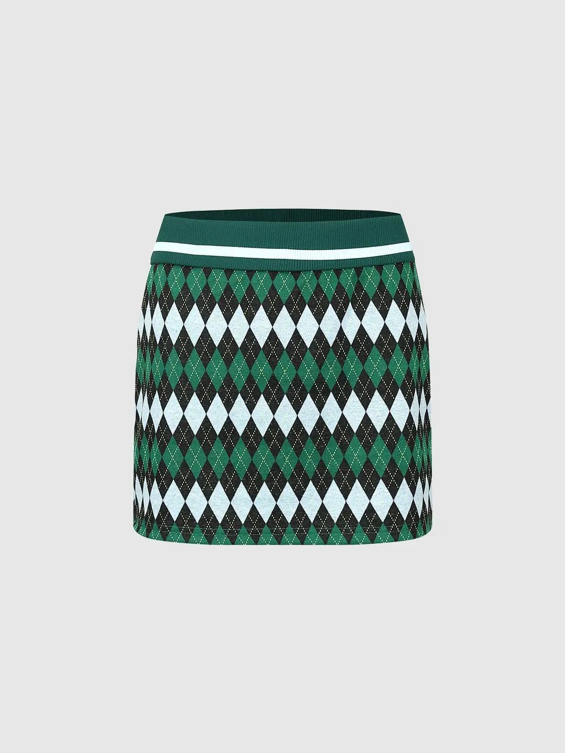 Argyle Straight Midi Skirts