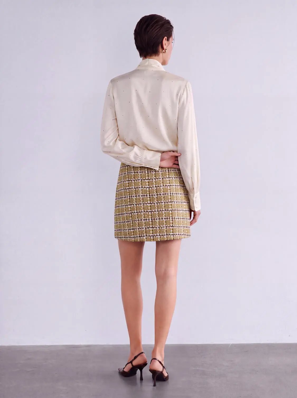 Tweed A-Line Mini Skirts