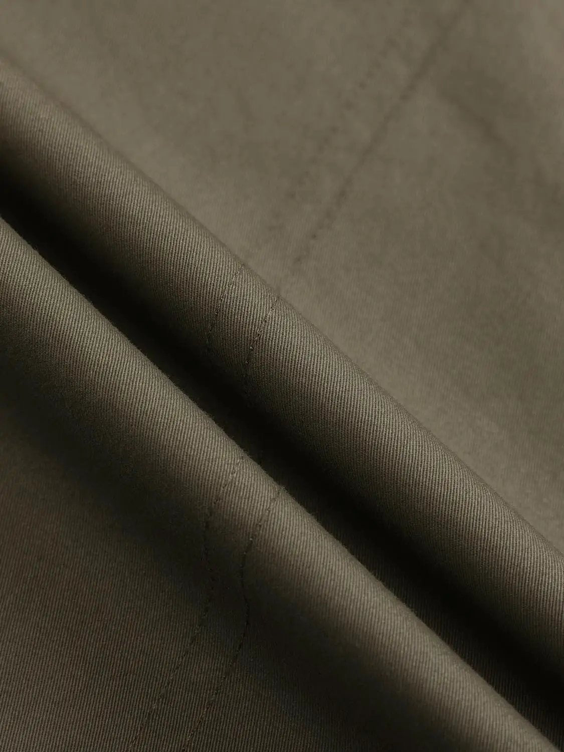 Cotton Wide-leg Cargo Pants Button Front Tie Hem
