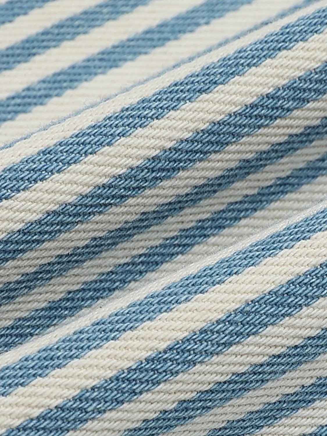 Striped Cotton Drawstring Waist Crochet Patch Pants