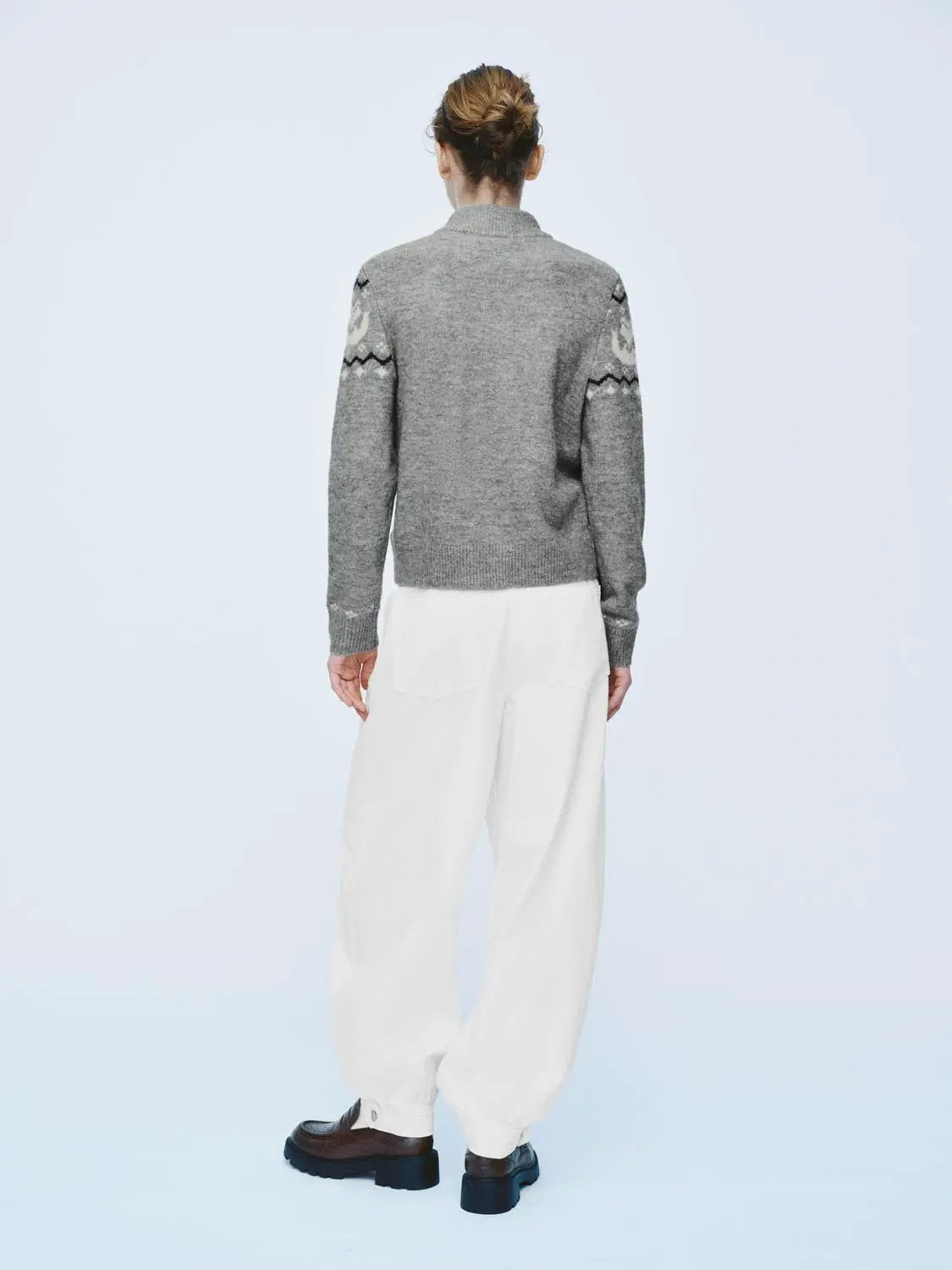 Low-rise Checked Tassel Cotton Blend Wide-leg Pants