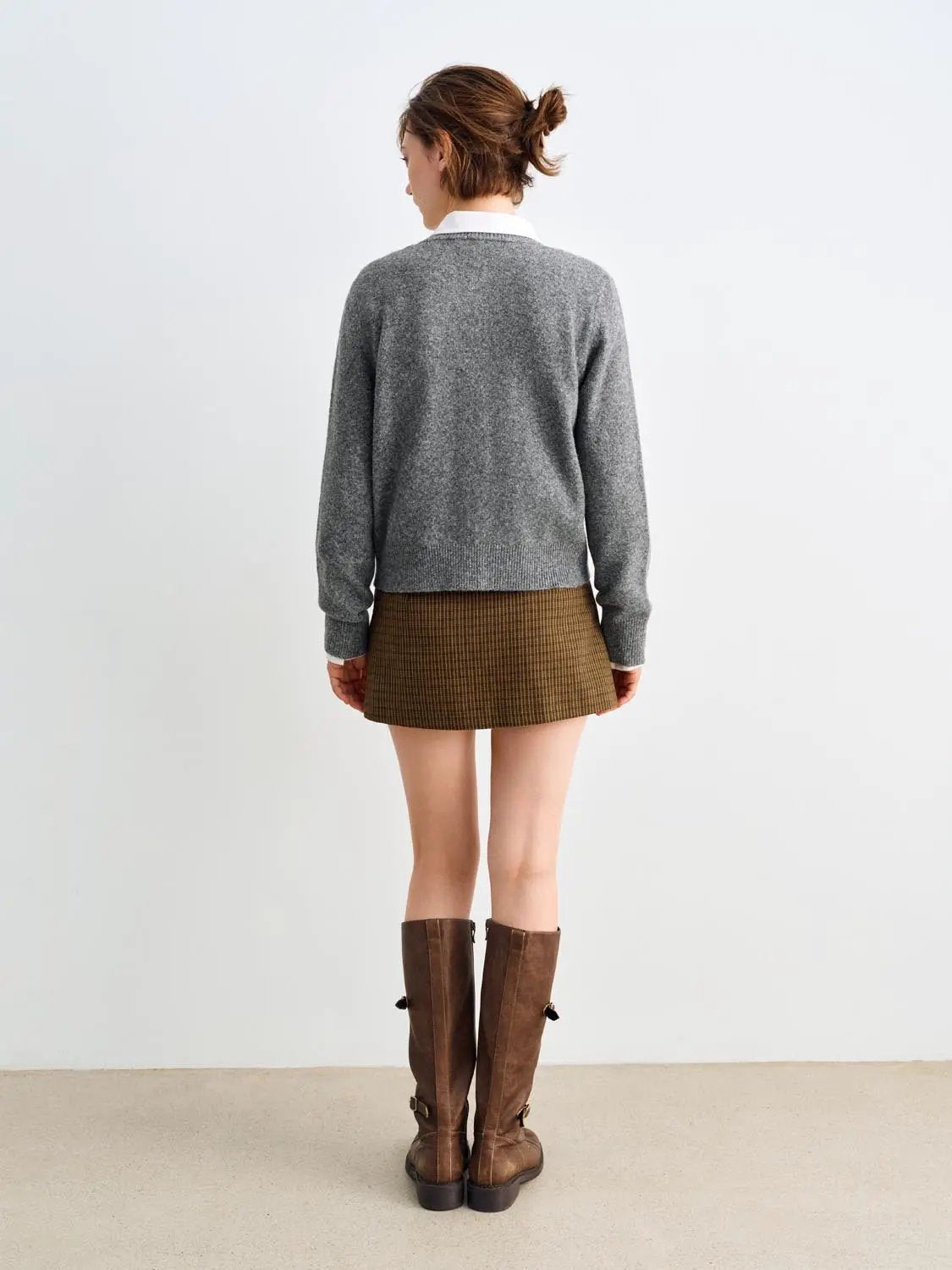 Embroidered Long Sleeve Ribbed Knit Cardigan
