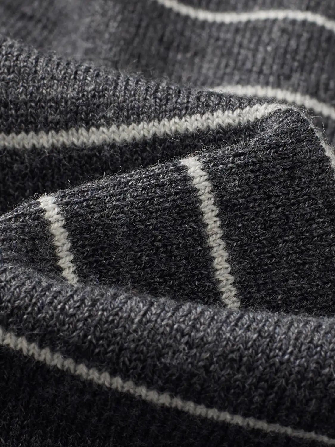Striped Long Sleeve Shawl Collar Knit Cardigan