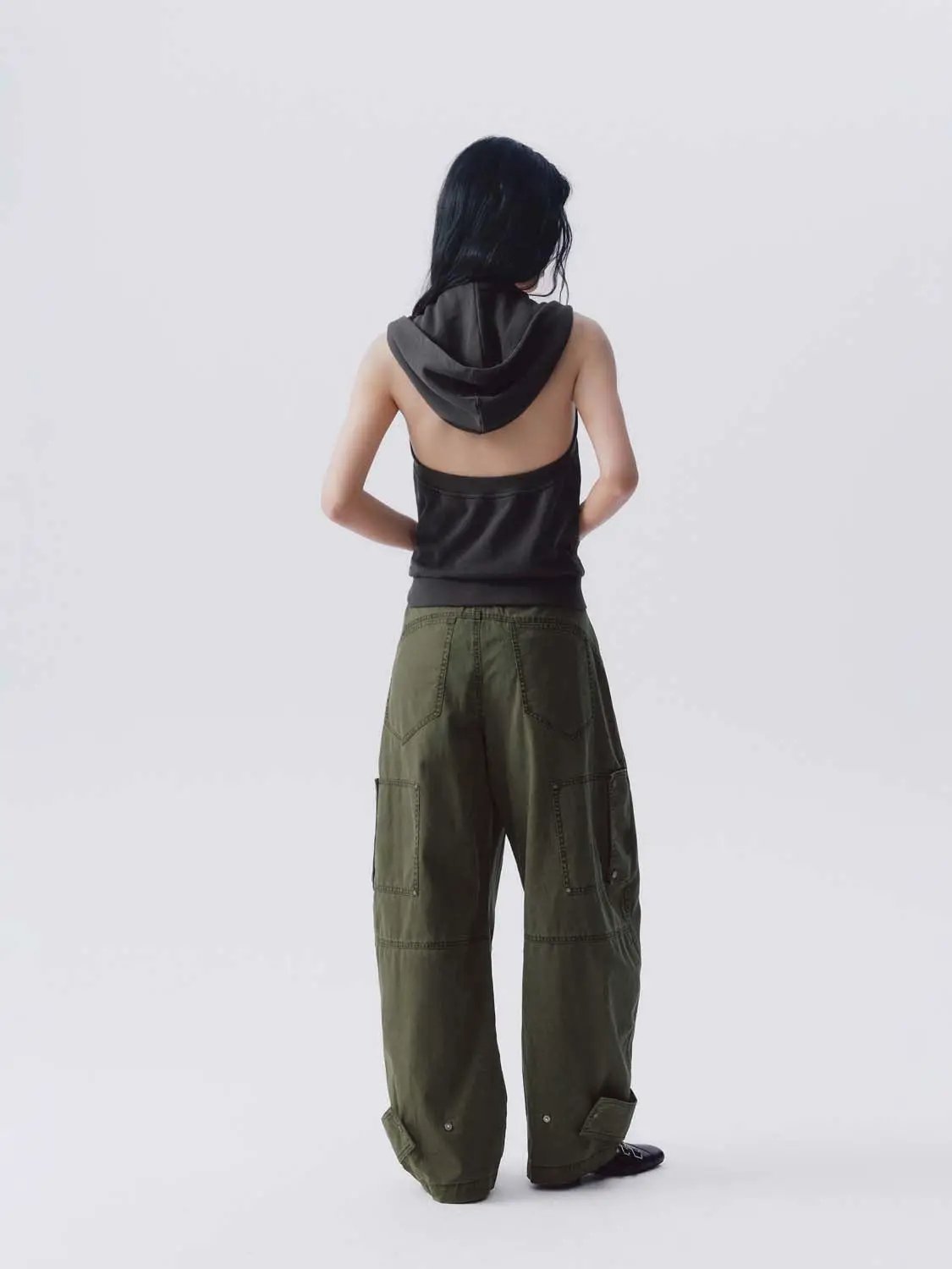 Hooded Button Zip Cotton Sleeveless Casual Vest