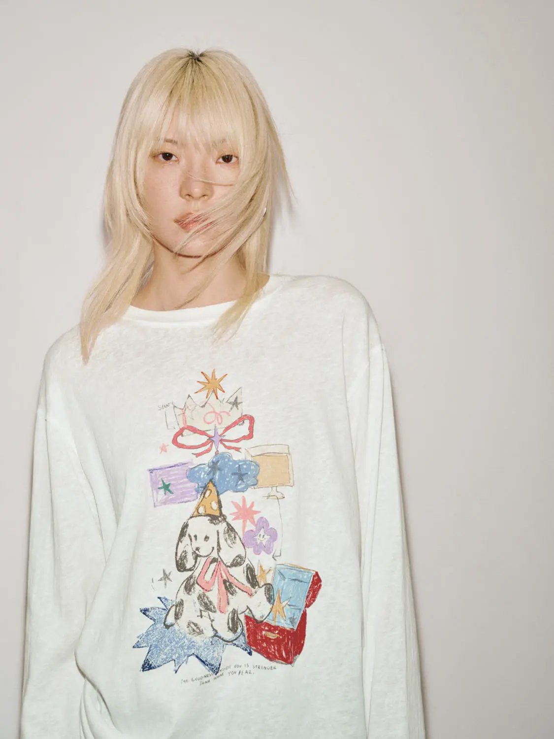 Graphic Print Cotton Long Sleeve T-shirt