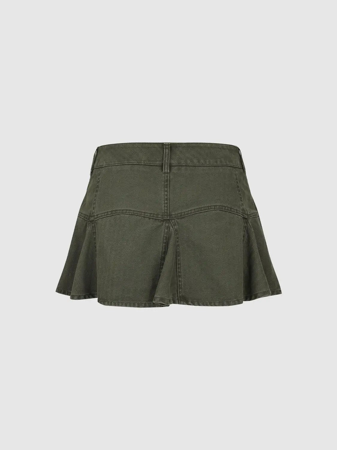 Cotton A-Line Mini Skirt With Pockets