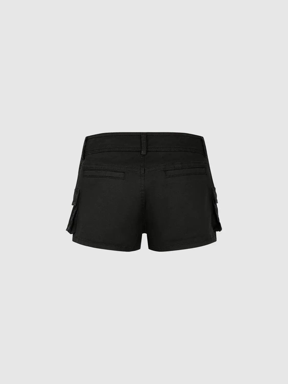Cargo Pockets Ring Cotton Elastane Shorts