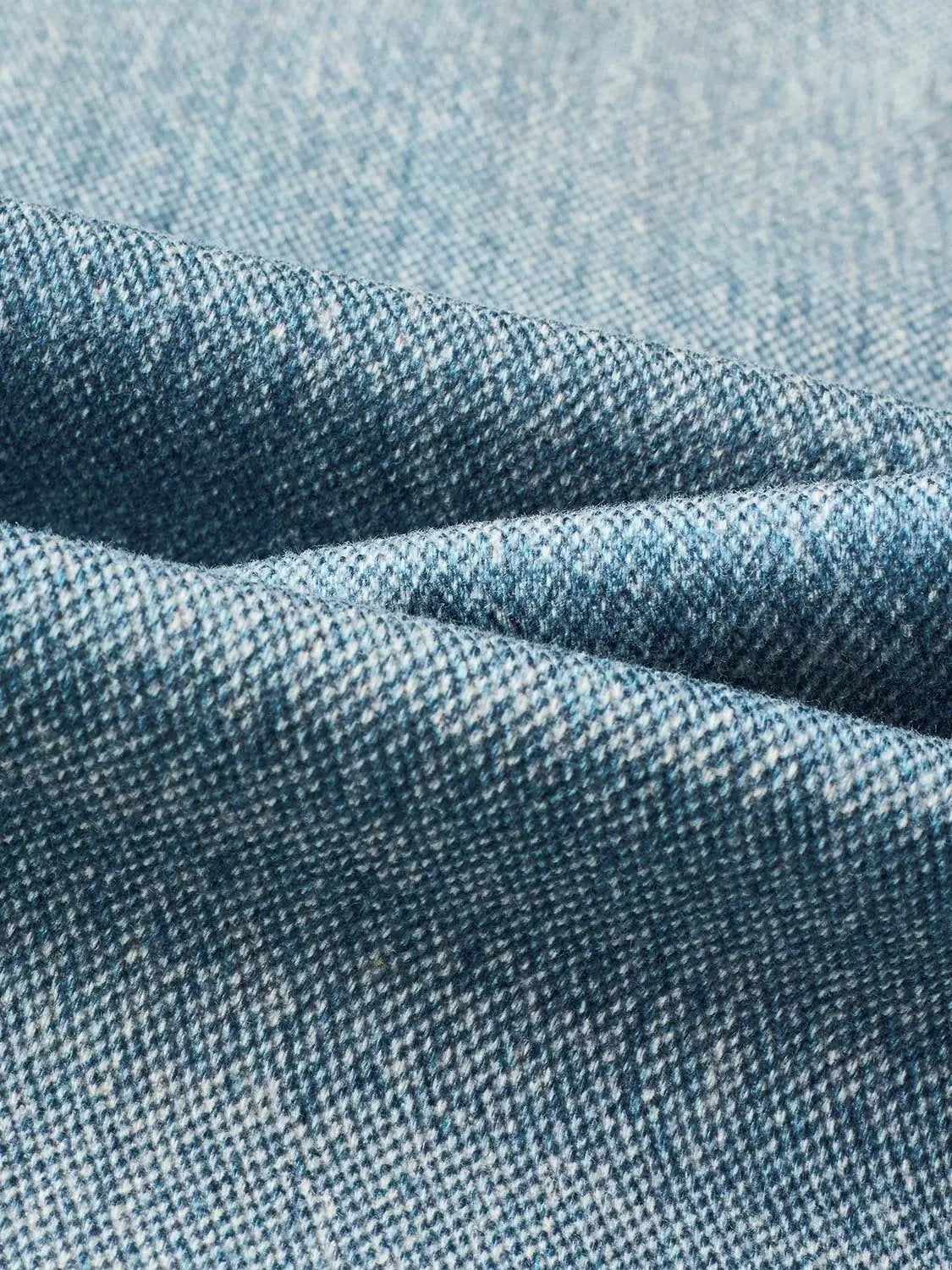 Distressed Splash Ink Raw Detail Wide Leg Cotton Denim Jeans