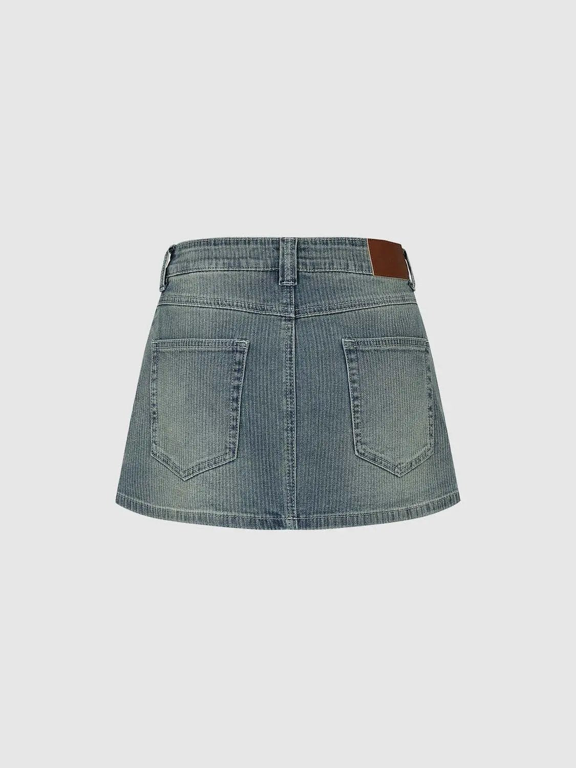 A-line With Subtle Wash And Pockets Skirt