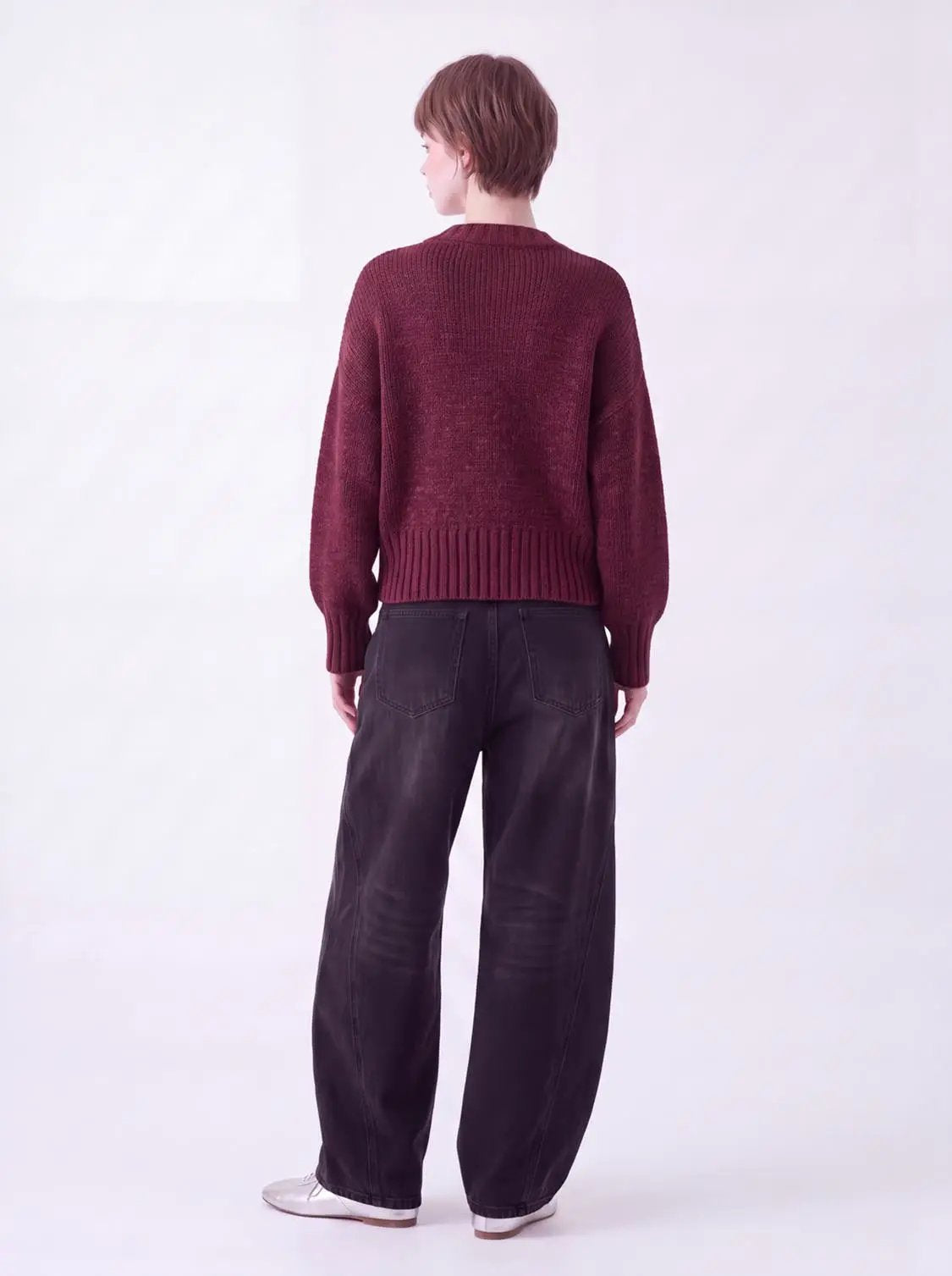 High Neck Long Sleeve Knitted T-Shirts