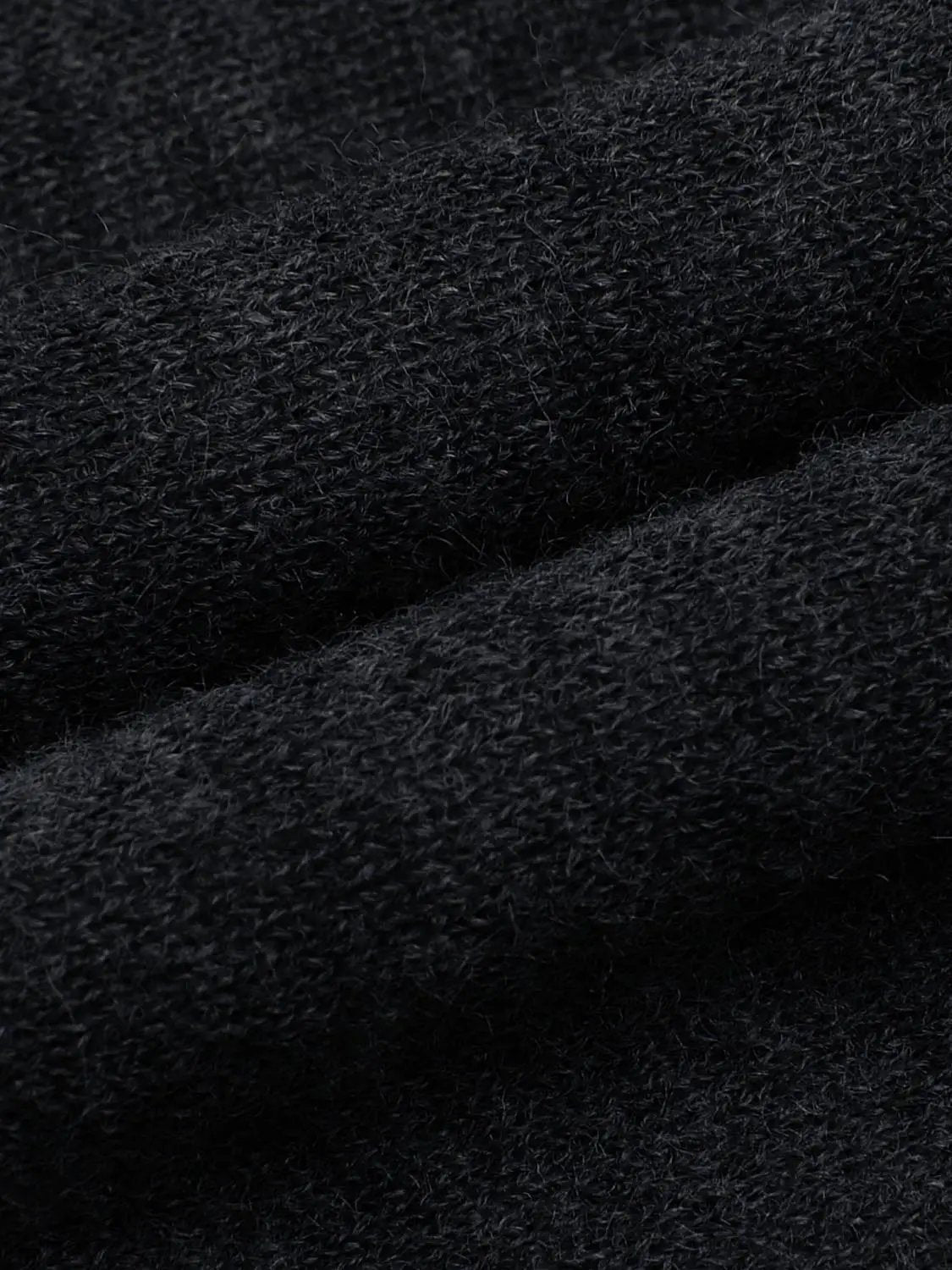 Asymmetric Contrast Panel Long Sleeve Wool Knit Top