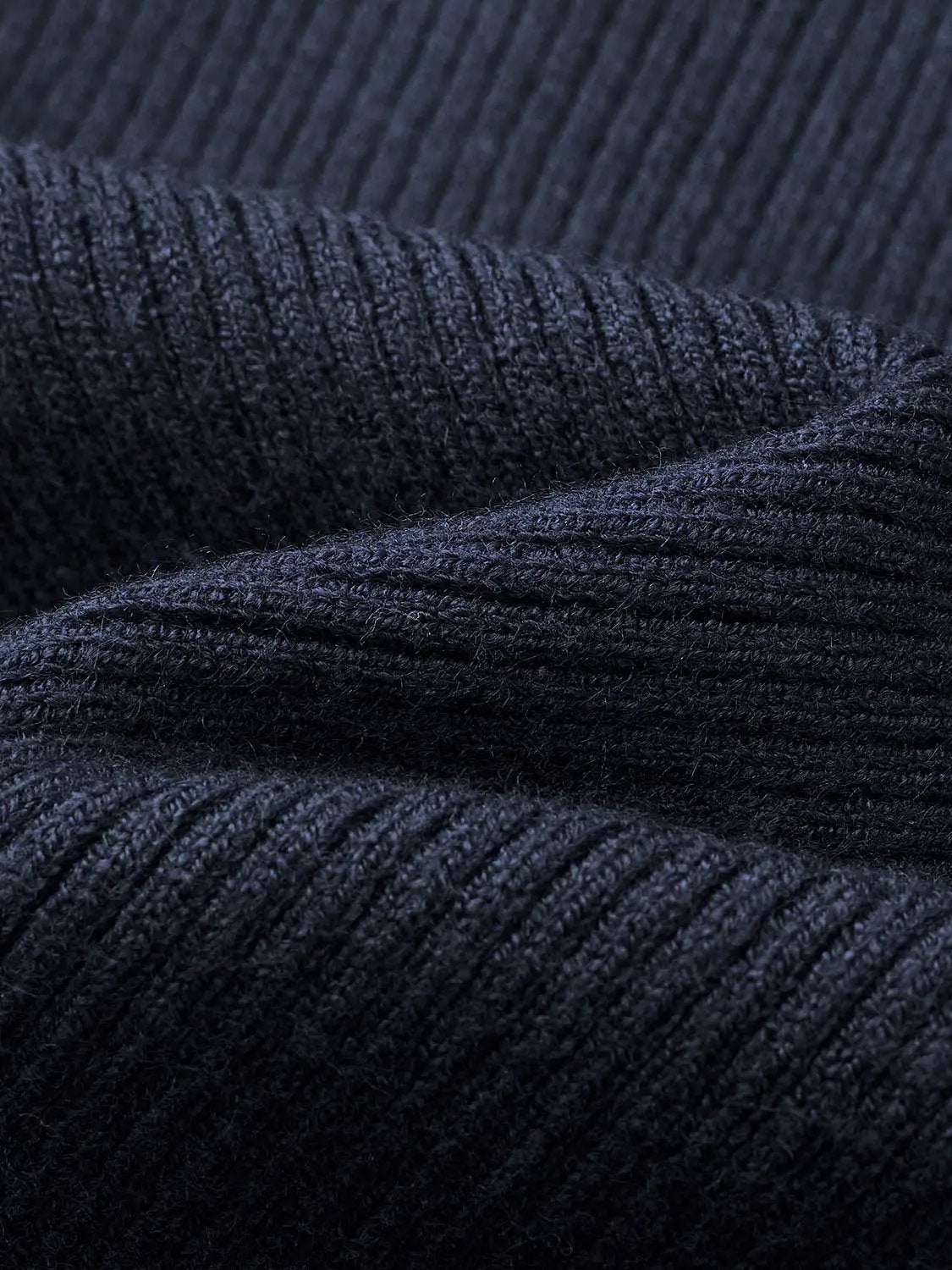 Ribbed Fitted Half Zip Long Sleeve Sweater