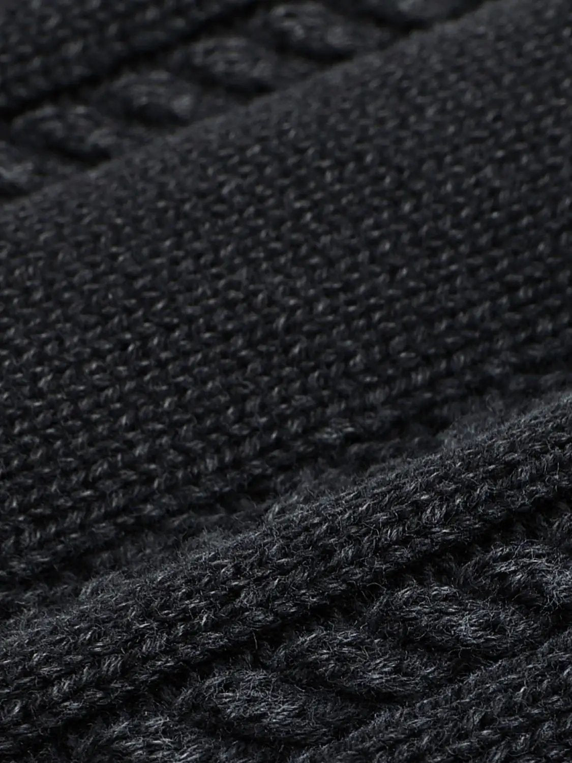 Raw Hem Studded Cable Knit Long Sleeve Cotton Jacket
