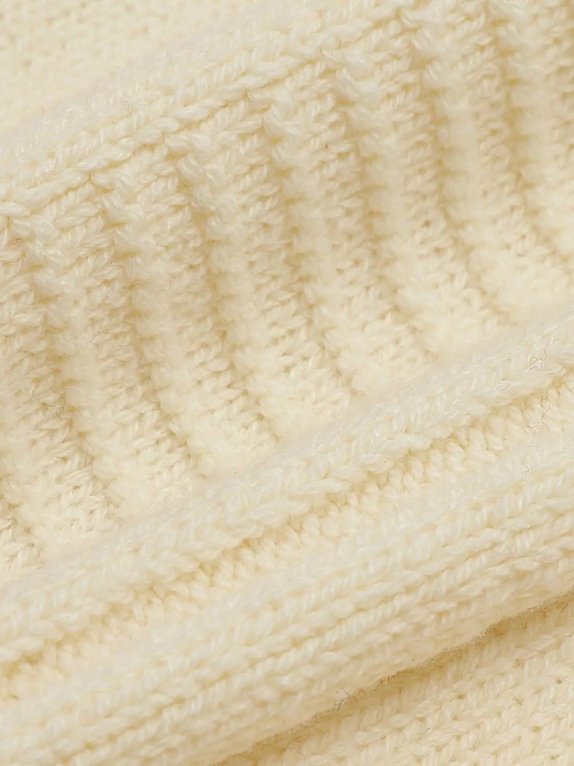 Striped Cable Knit Zip Front Long Sleeve Cotton Blend Jacket