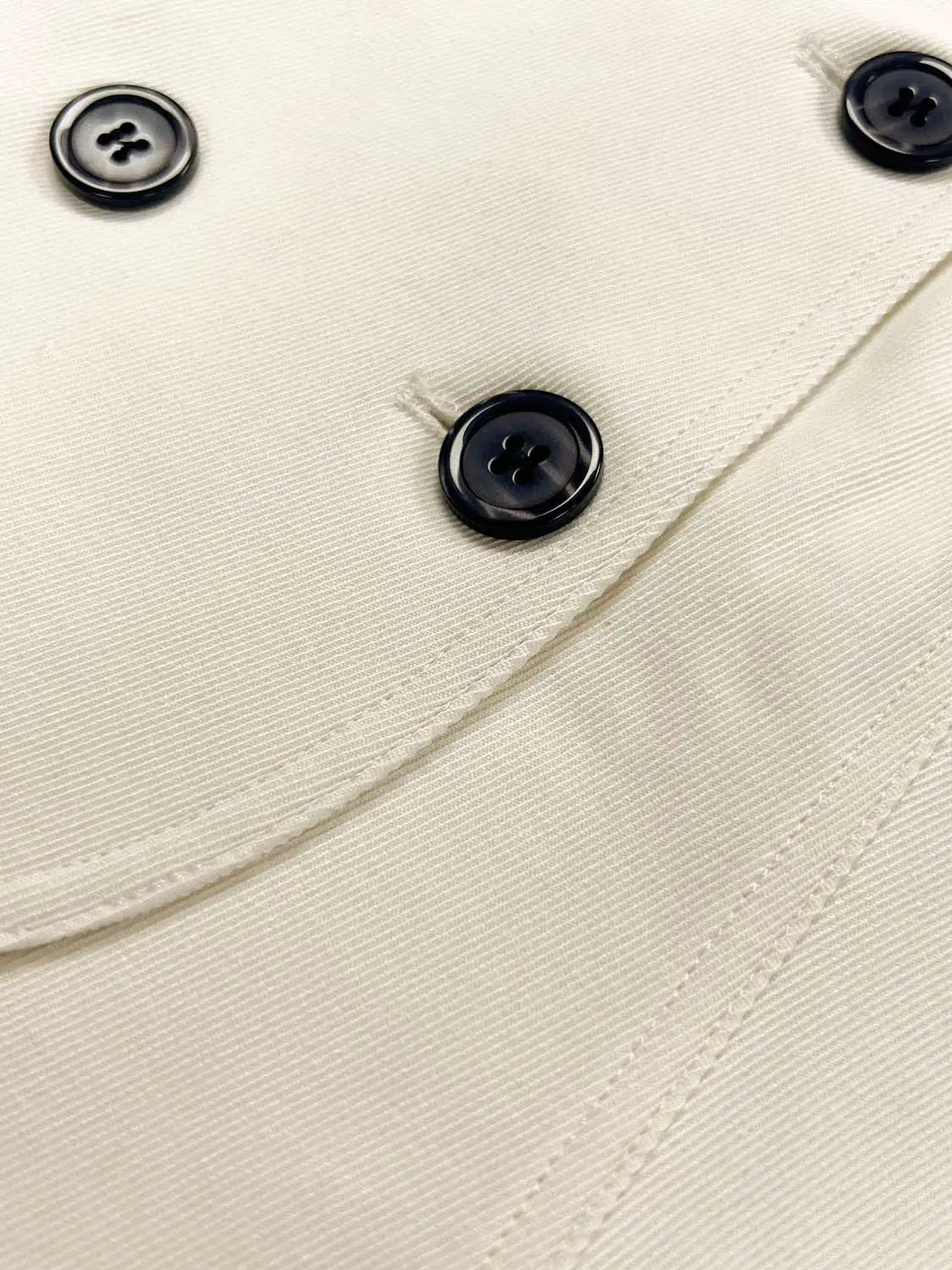Cropped Double-breasted Short Sleeve Cotton Blend Jacket