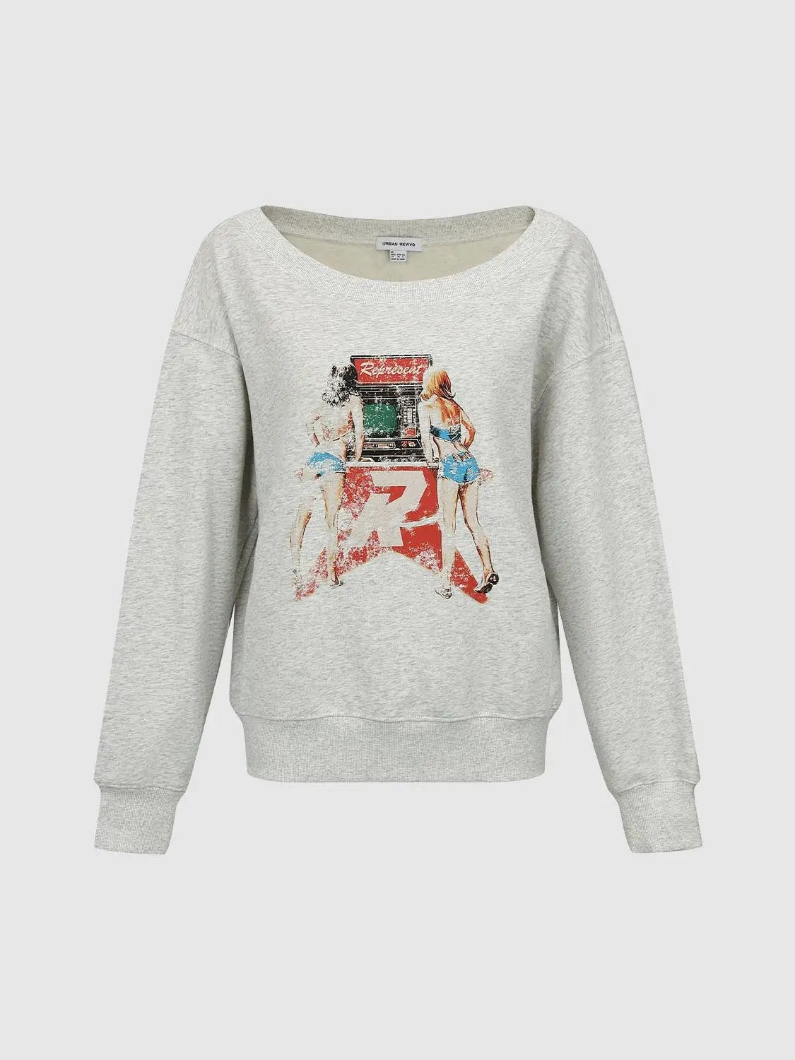 Graphic Cotton Blend Sweatshirt