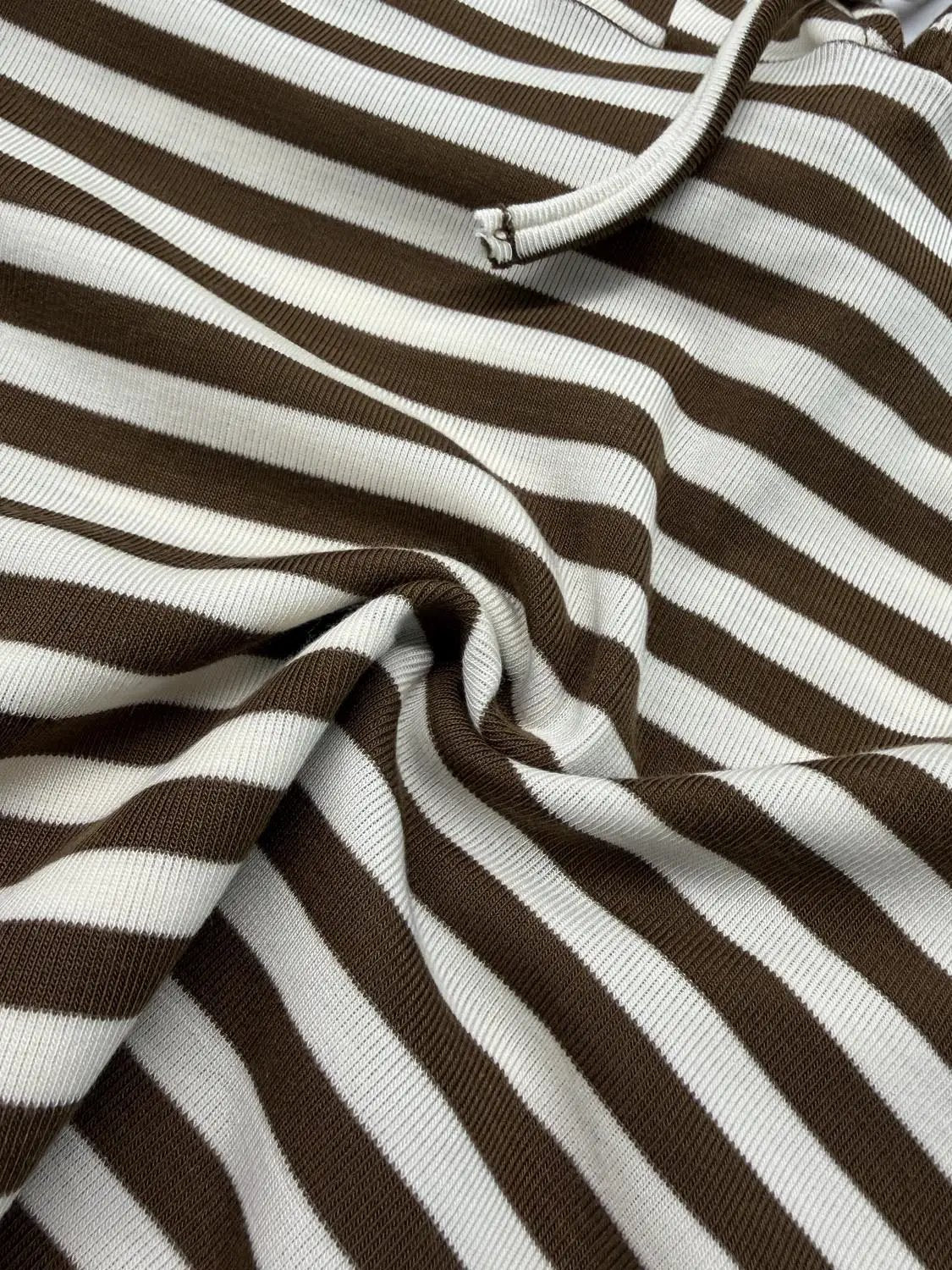 Wrap Striped Fitted V-neck Short Sleeve T-Shirt