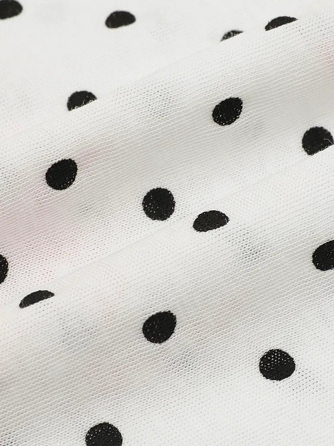 Polka Dot Text Print Short Sleeve Cotton Blend T-Shirt