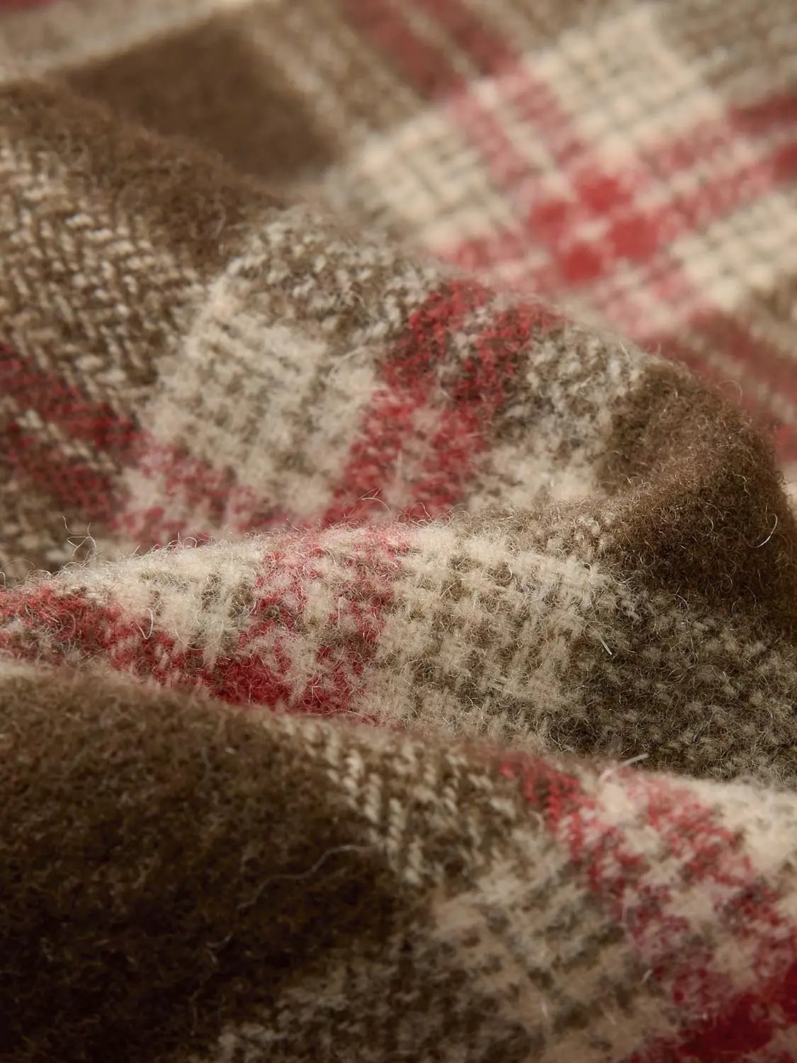 Bow Waist Plaid A-Line Mini Wool Blend Skirt