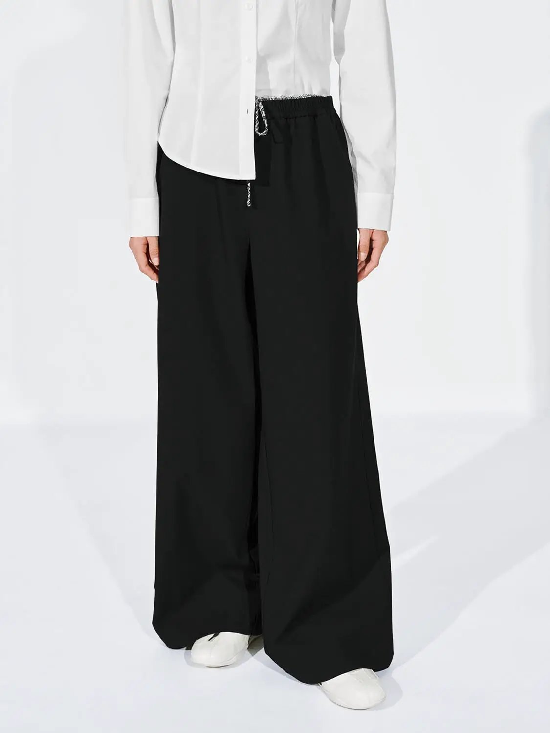 Drawstring Waist Loose Wide Leg Casual Sweatpants