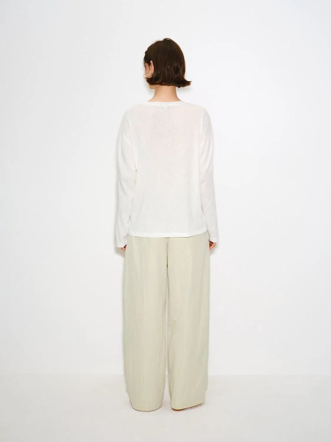 Lightweight Drawstring Waist Wide-leg Pants