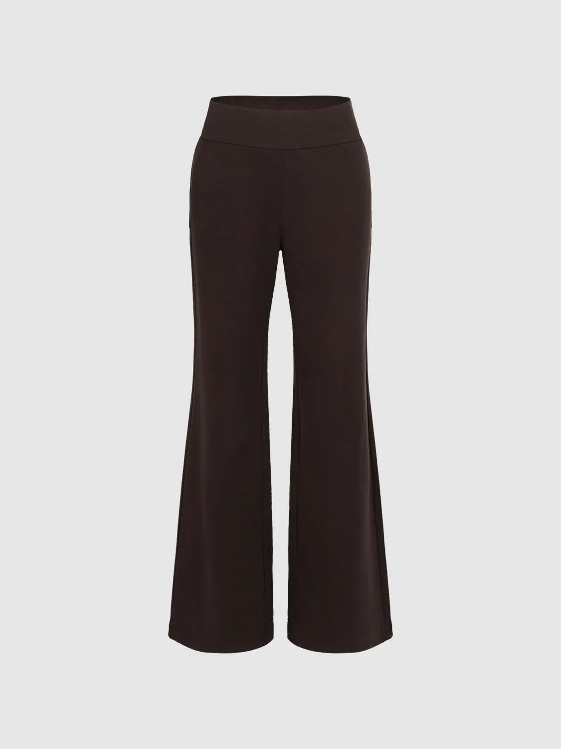Flare Wide-leg High-waisted Cotton Pants