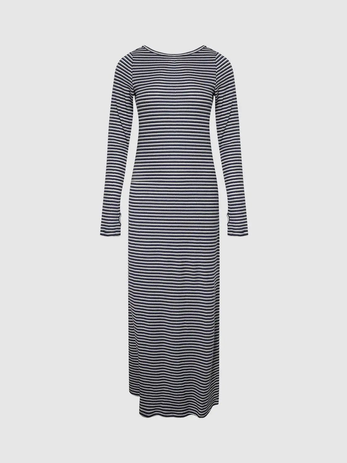 Back Cut-Out Striped Maxi Dresses