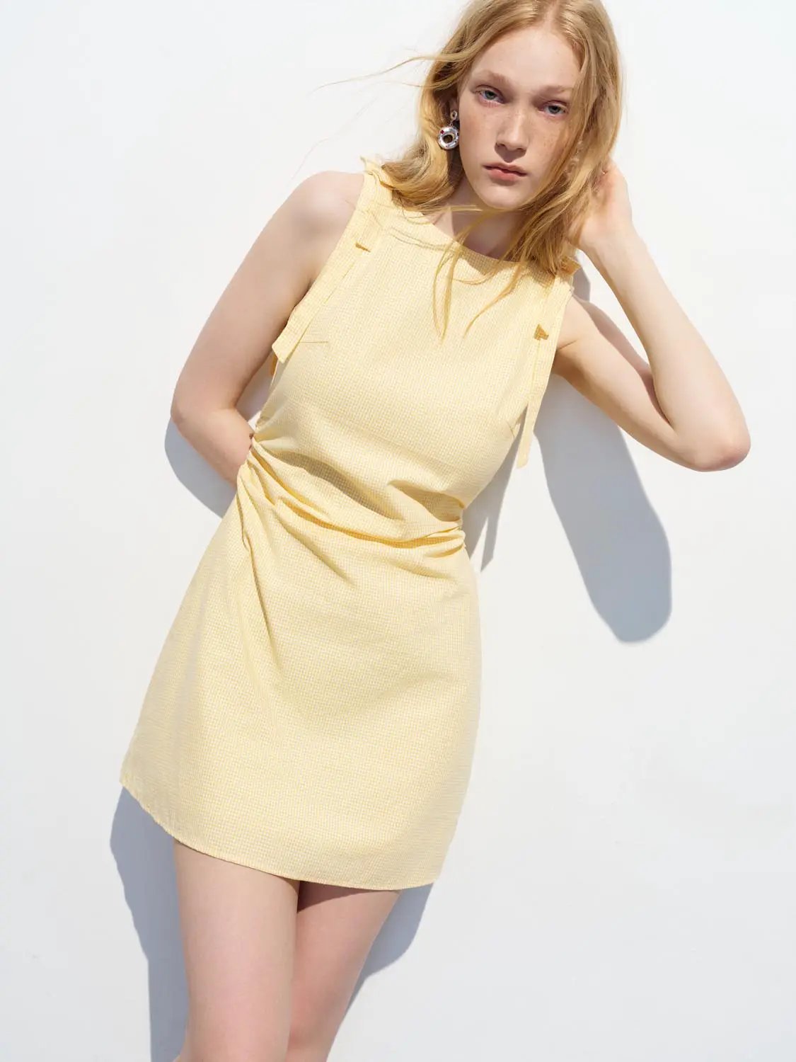 Subtle Stretch Sleeveless A-Line Mini Dress