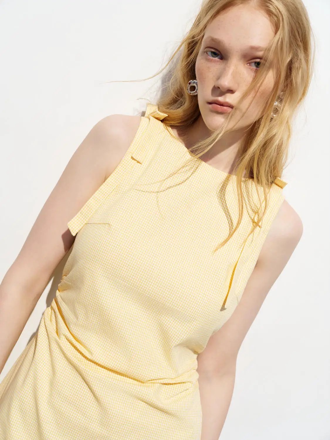 Subtle Stretch Sleeveless A-Line Mini Dress