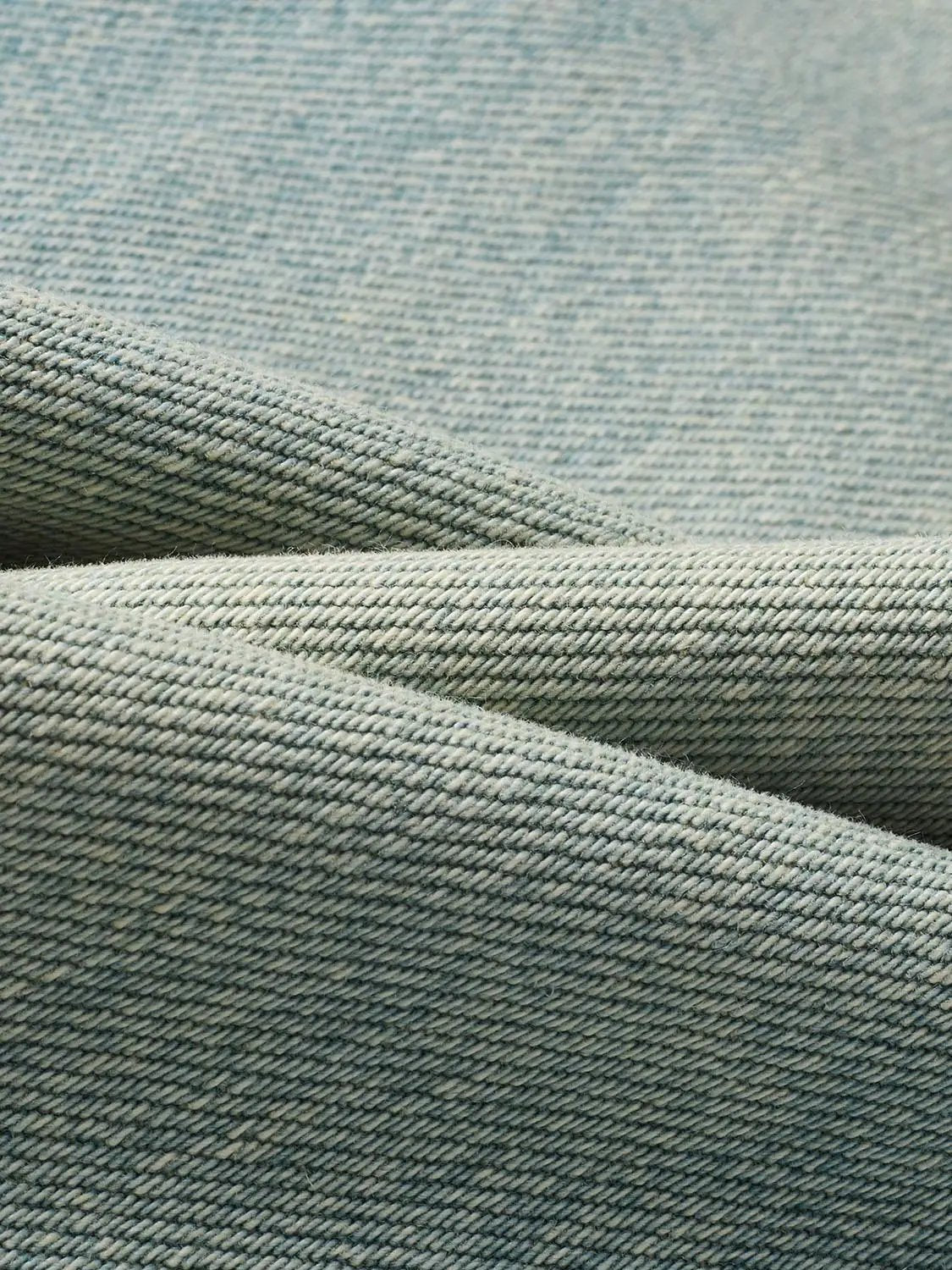Light Faded Blue Washed Wide-leg Cotton Jeans