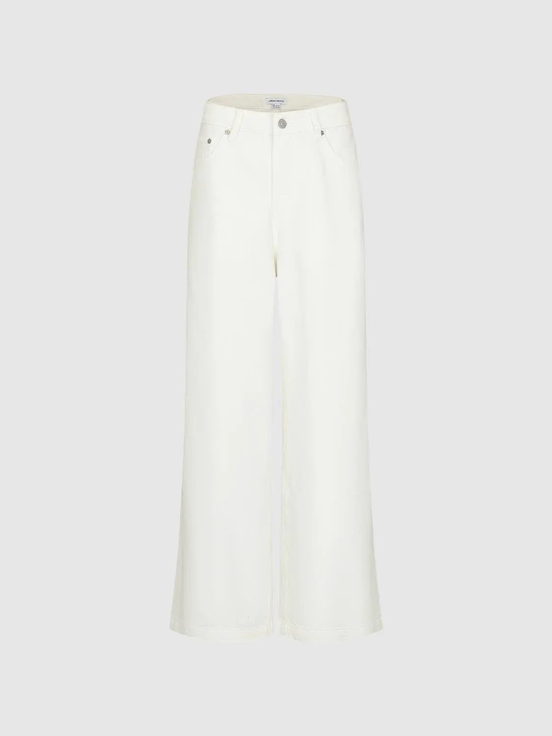 Wide-leg High Waisted Plain Front Full Length Pants