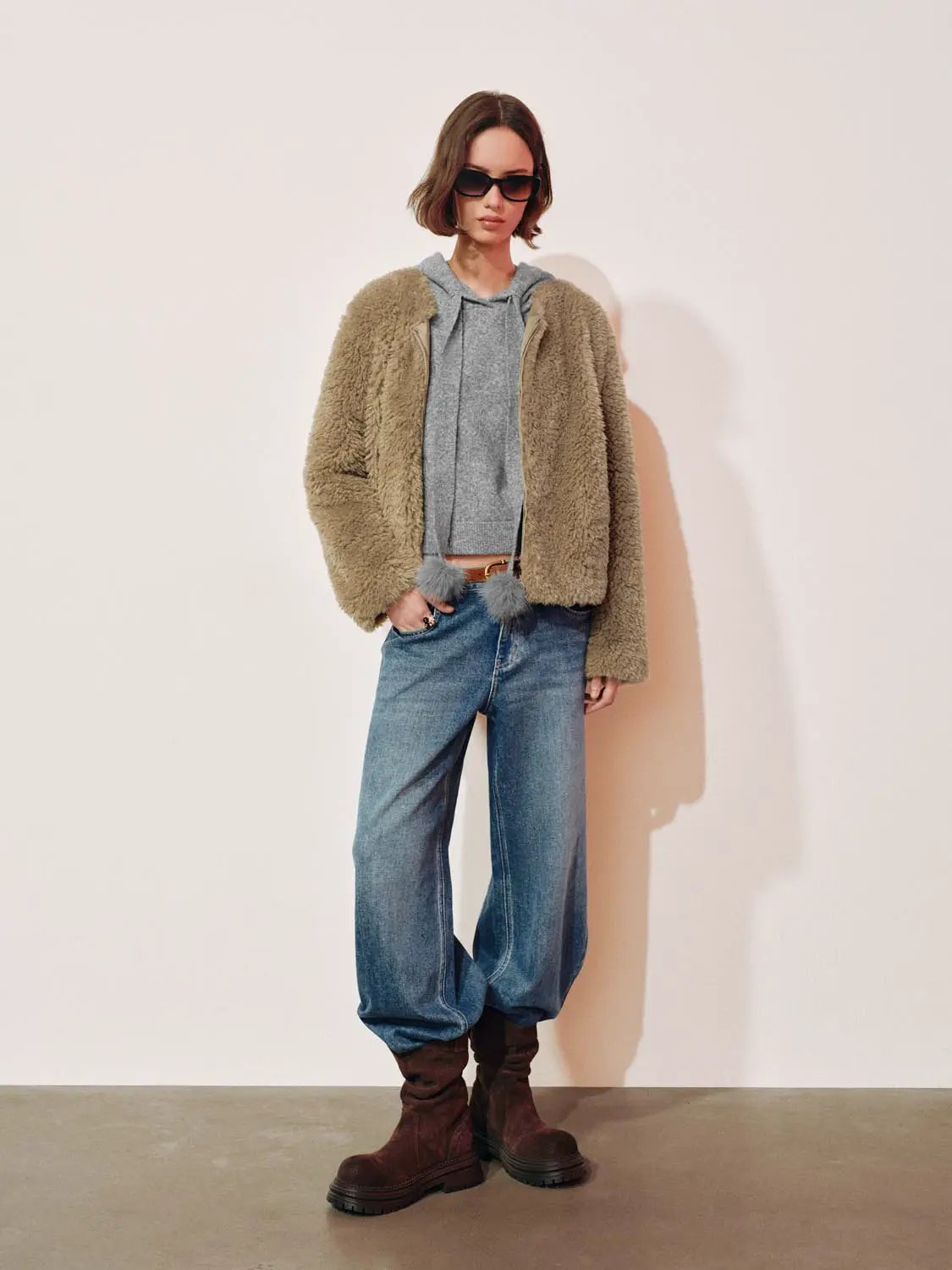 Mid-rise Wash Wide-leg Cotton Jeans