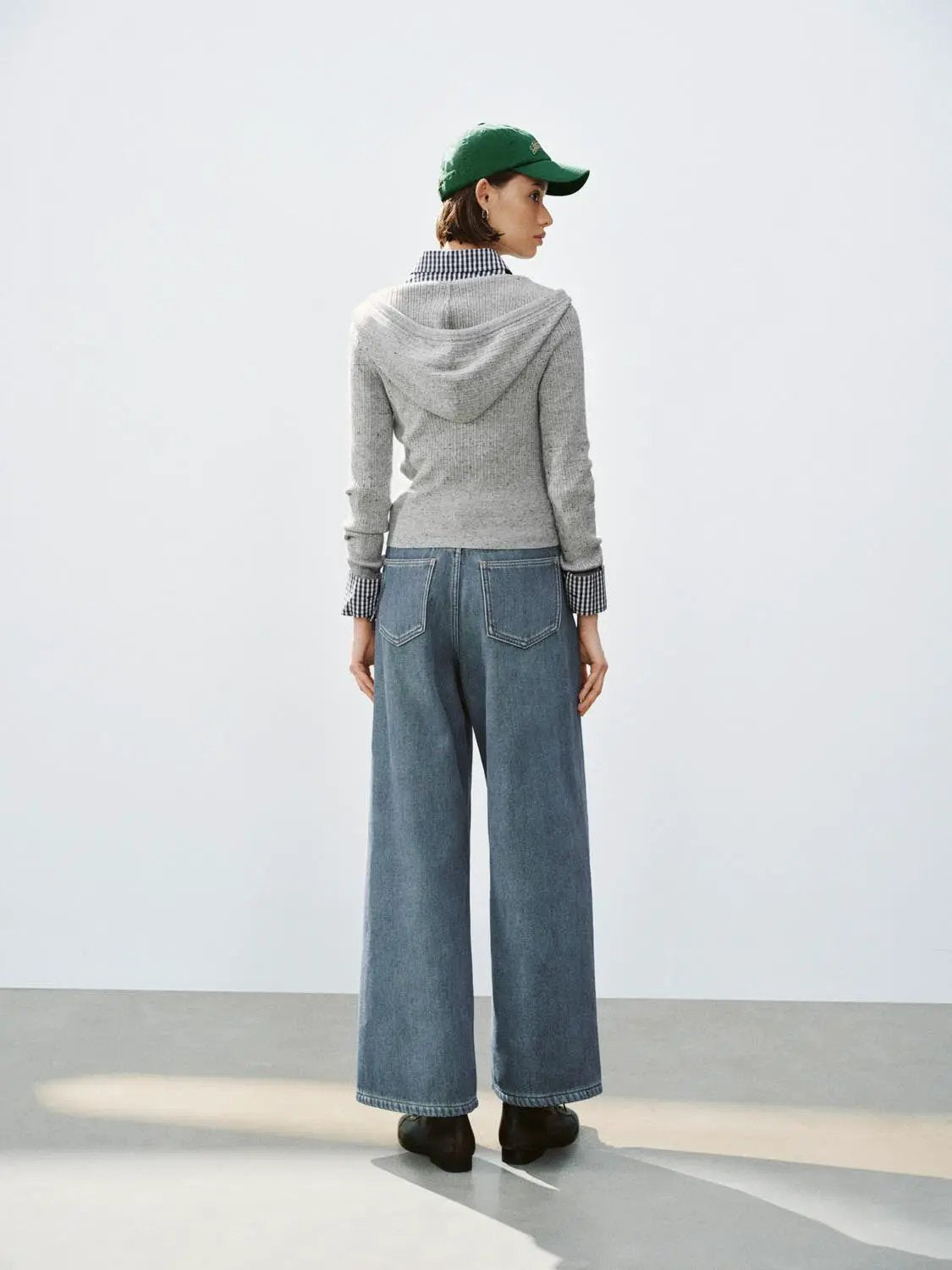 Mid-rise Wide-leg Stretch Cotton Blend Jeans