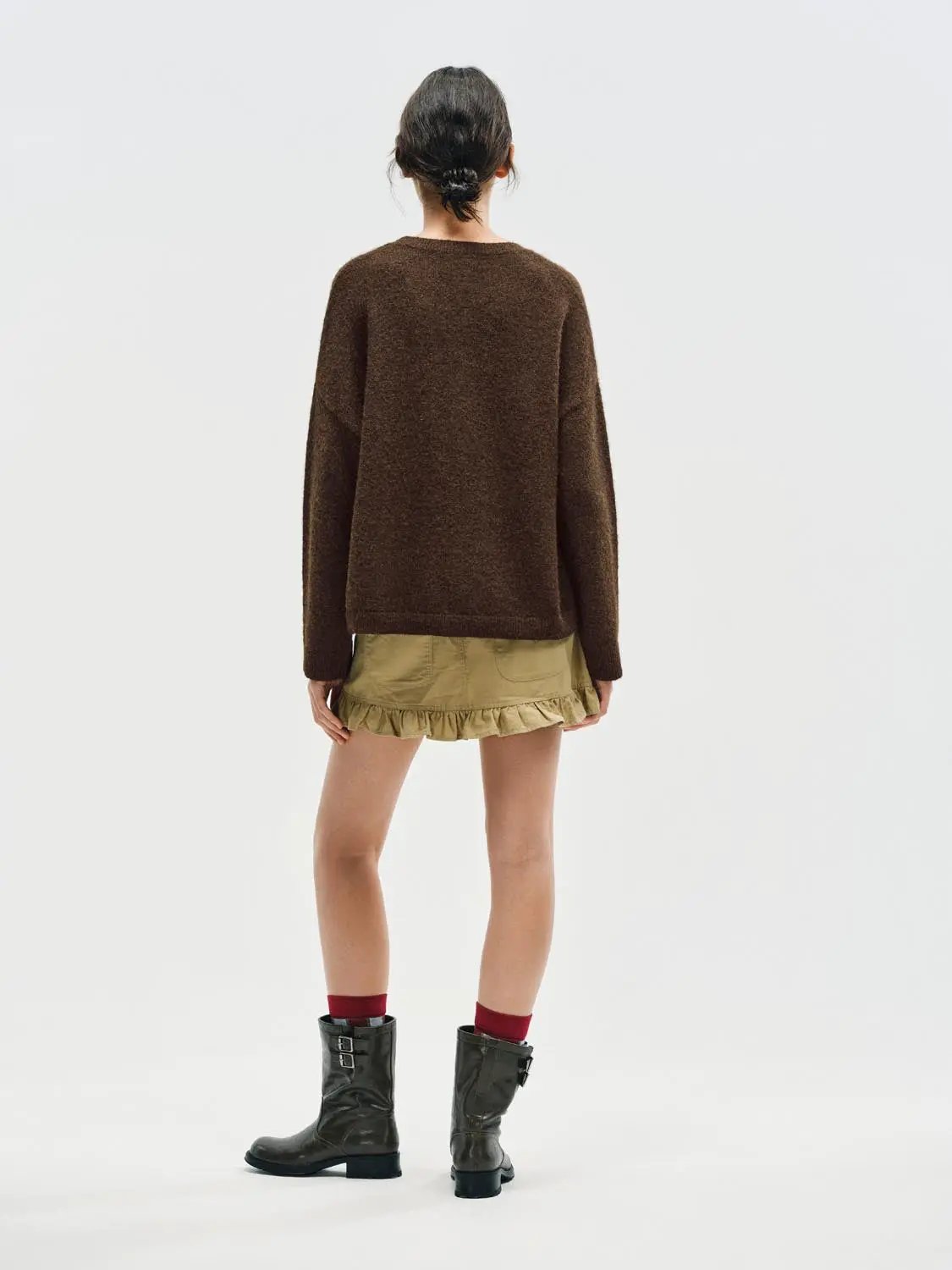 Graphic Bear Crew Neck Long Sleeve Sweater