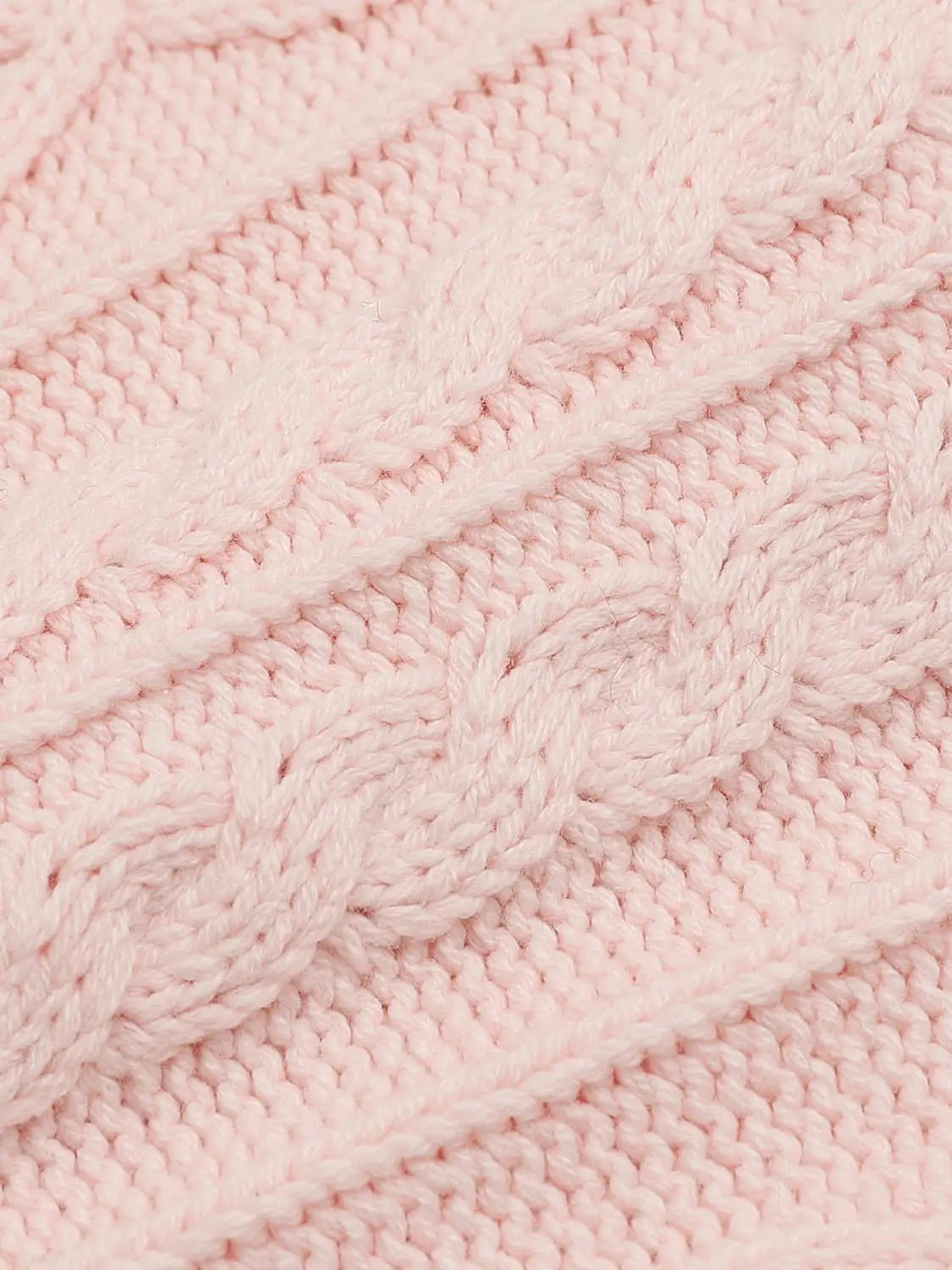 Cable Knit Bow Crew Neck Long Sleeve Cotton Blend Cardigan