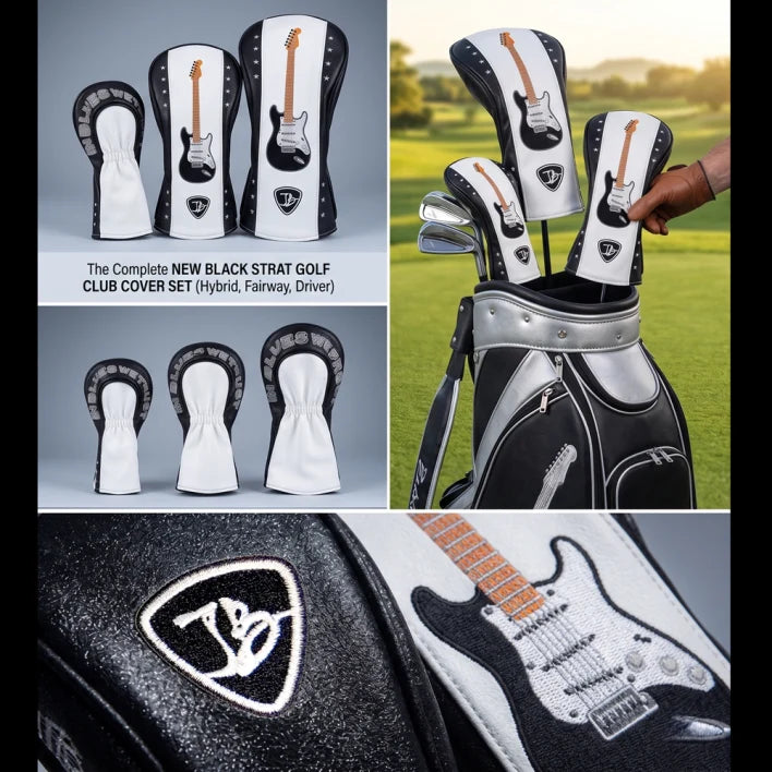Black Strat Club Head Cover Set