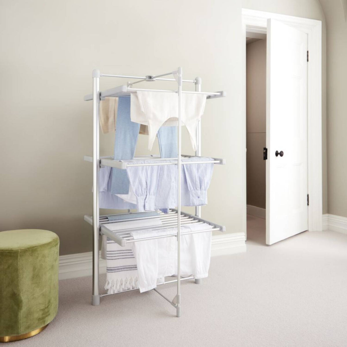 Dry:Soon 3-Tier Heated Airer and Peg Offer Bundle
