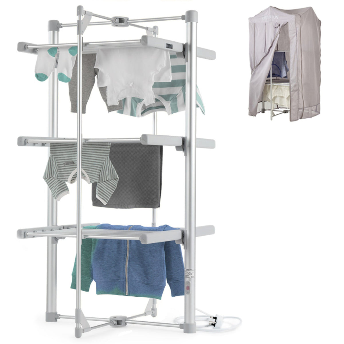 Dry:Soon 3-Tier Heated Airer and Cover Bundle