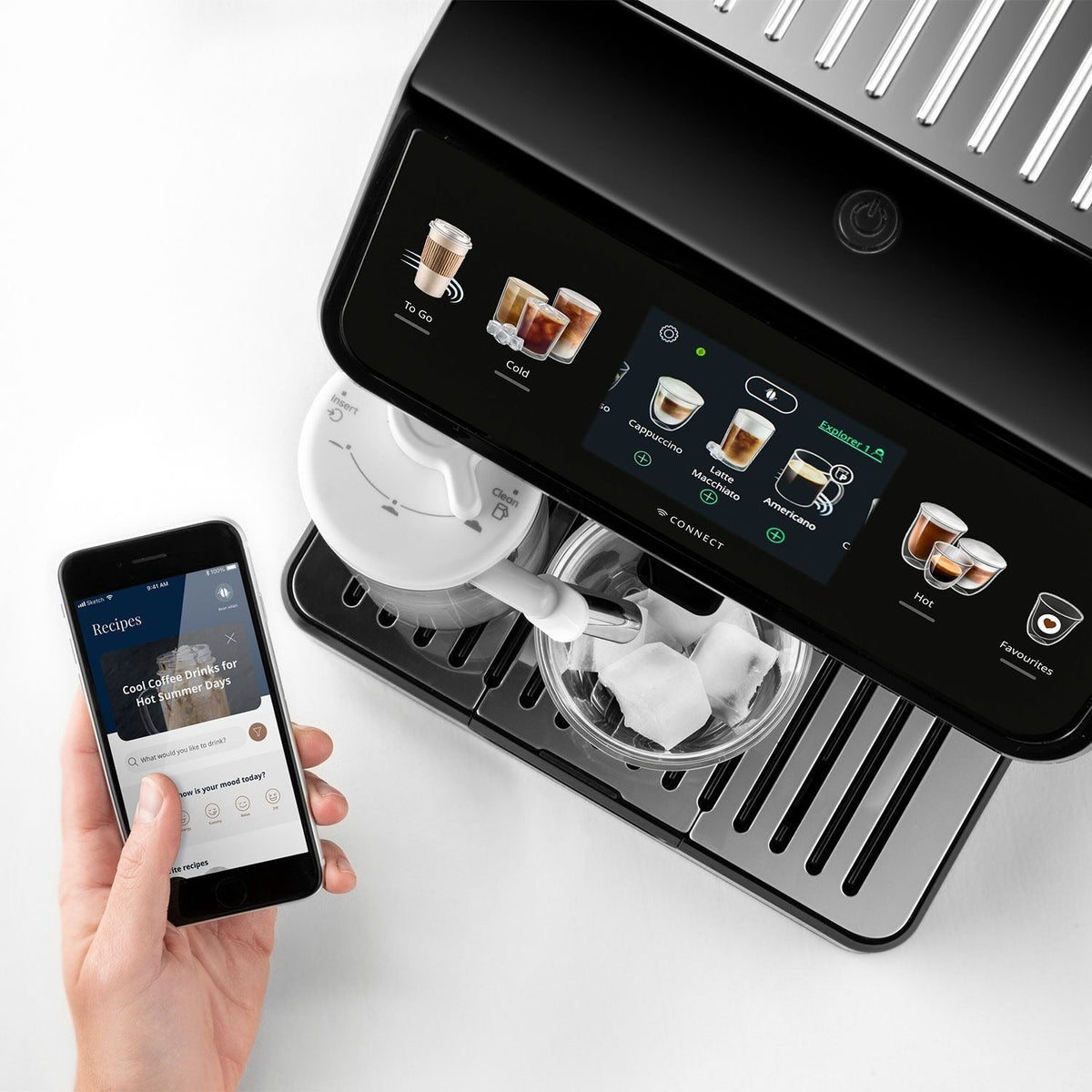 De’Longhi Eletta Explore Bean-to-Cup Coffee Machine with Cold Brew ECAM450.86.TB