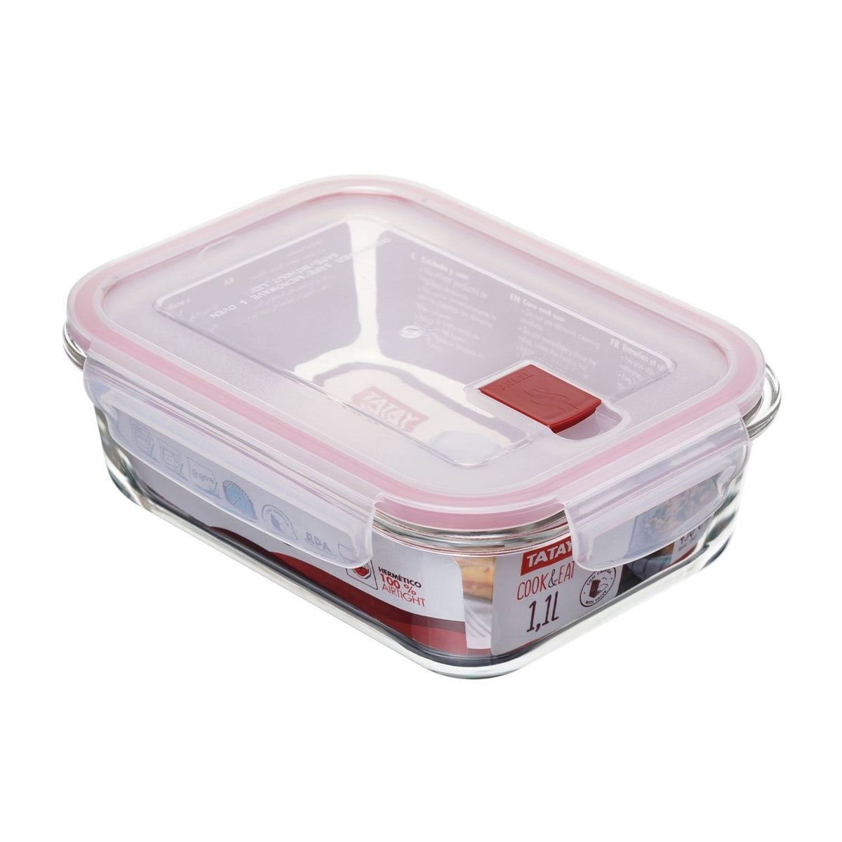 Cook & Eat Rectangle Glass Container 1.1L