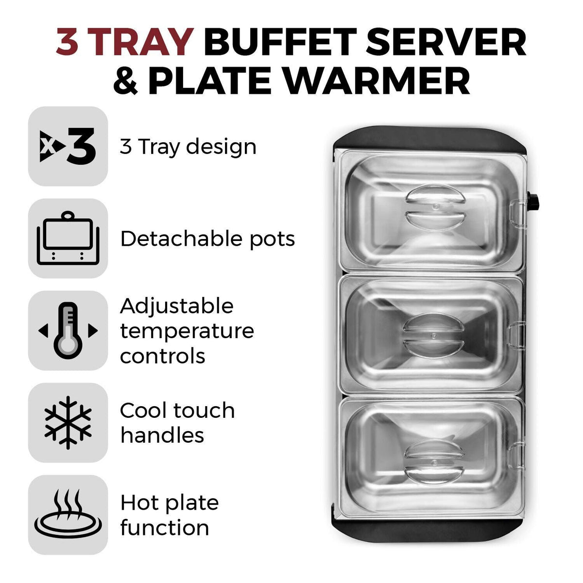 Tower Buffet Server 3 x 1.5L T16150