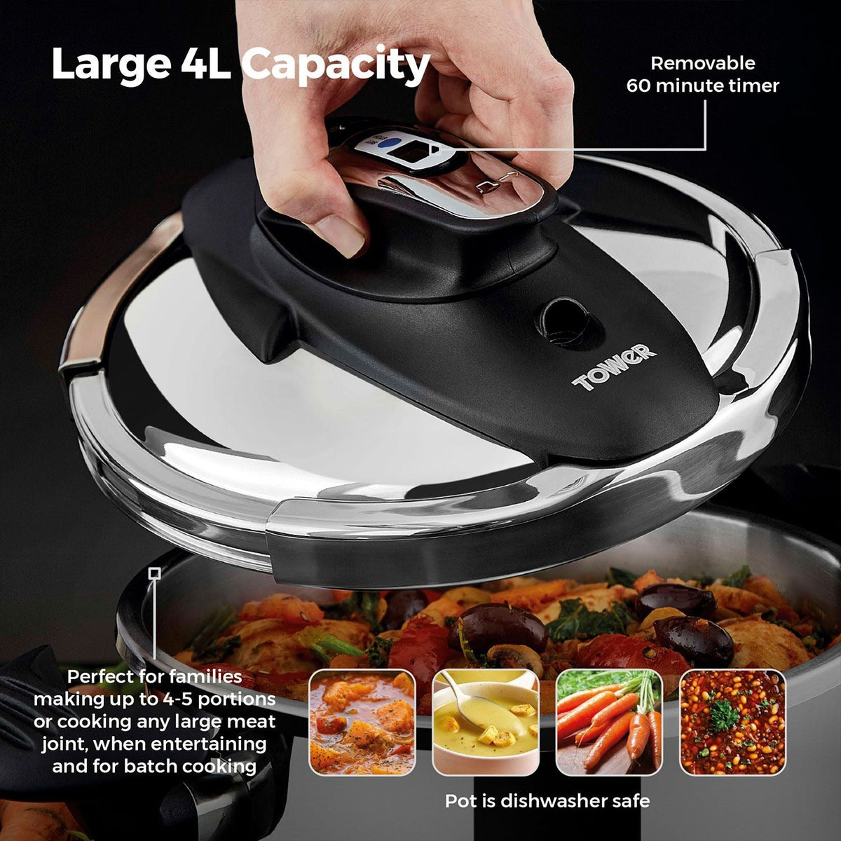 Tower One-Touch Ultima 4L Pressure Cooker T920002