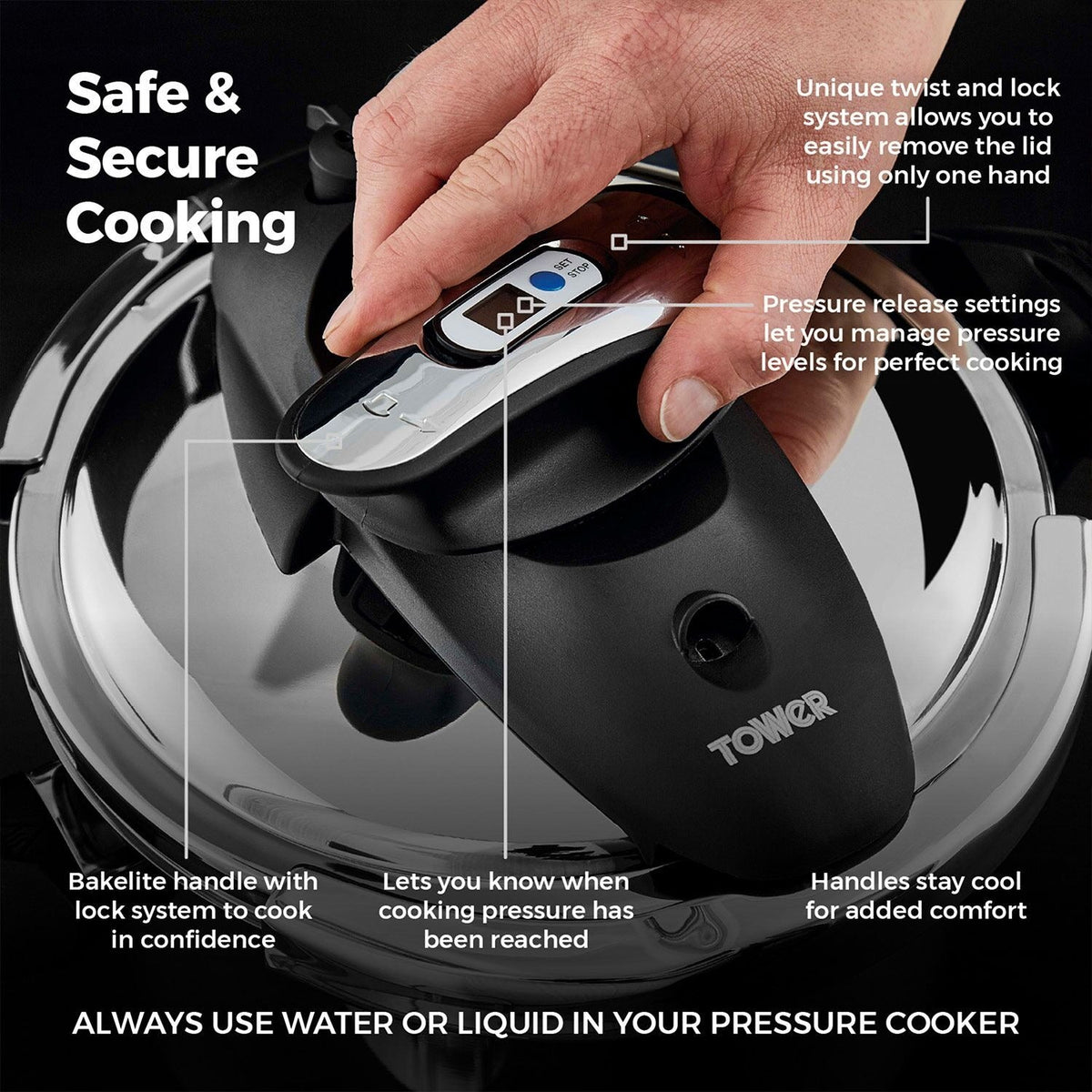 Tower One-Touch Ultima 4L Pressure Cooker T920002