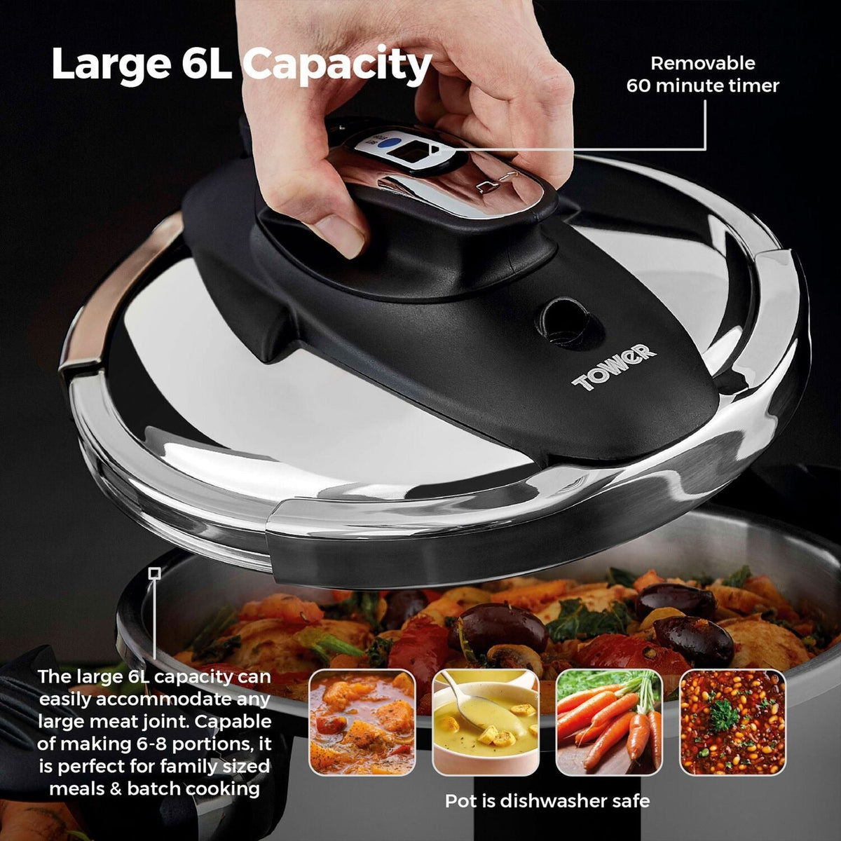 Tower One-Touch Ultima 6L Pressure Cooker T920003